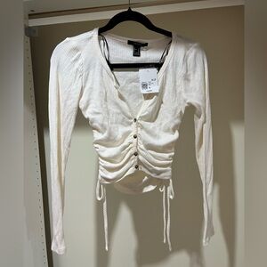 Forever 21 Cropped Long Sleeve Top
